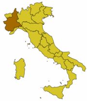 Piedmont wine map