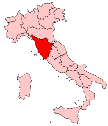 Tuscany wine map